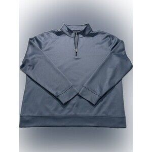 Hickey Freeman 1/4 Zip Pullover Blue Performance Stretch Large